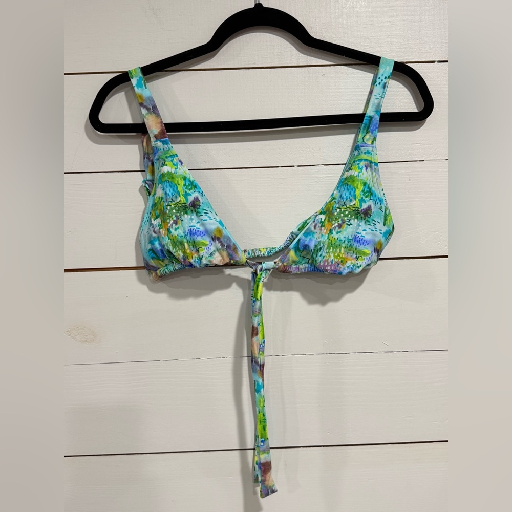 BlackBough Secret Garden Watercolor Triangle Bikini Top